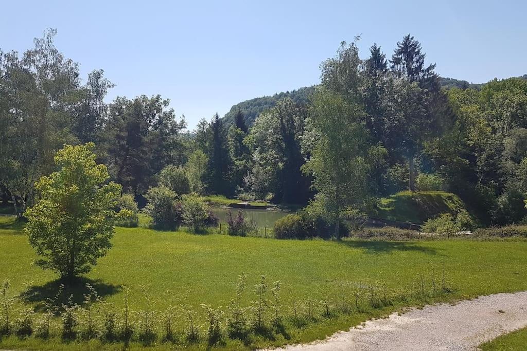 Villa Gite Jura Mina Chalet Au Milieu De La Nature Ney Exterior foto